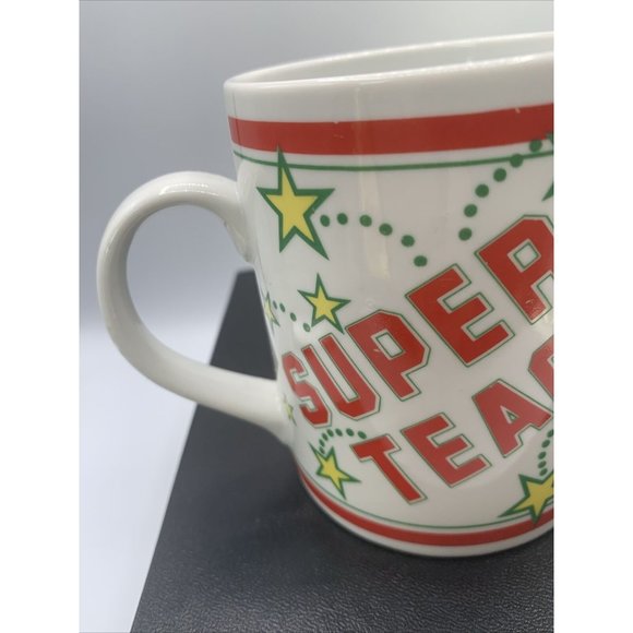 "Super Teacher" Coffee Mug by Amscan Vintage 1990s Stars - Picture 3 of 6